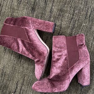 Pink velvet Sam Edelman boots
